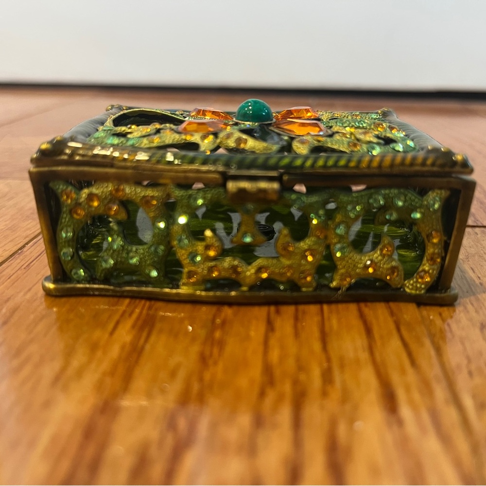 Vintage Ciel jeweled trinket box - Picture 6 of 12